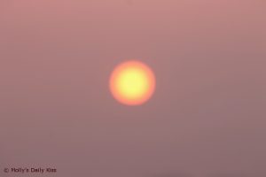 amazing pink sunset in Bristol