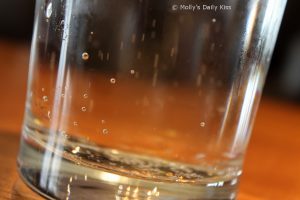 clear bubbles in glass