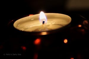 macro shot of candle light