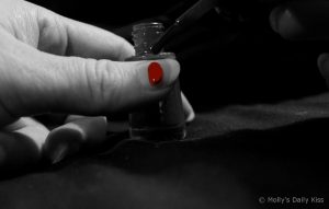 Red Nail varnish splash