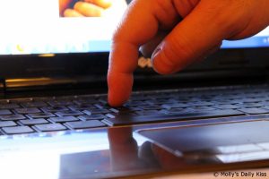 Fingers on computer keyboard. Hands of a Master