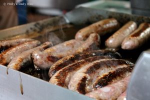 sausages cooking 