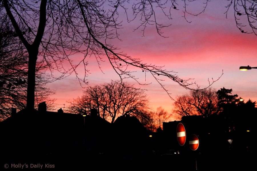 sunset in Hertfordshire
