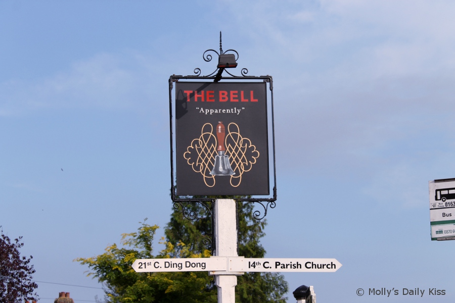 The Bell Inn Ticehurst with blue sky