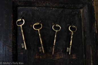 old keys on the wall at The Bell Inn Ticehurst