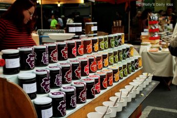 Row of jams at Borought Market