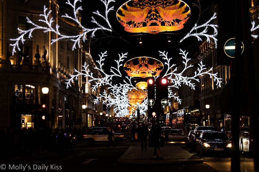 Christmas Lights in Regent Street London December 2012