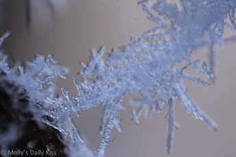 Super macro shot of ice crystals