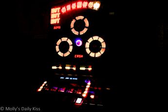 Slot machine in the dark