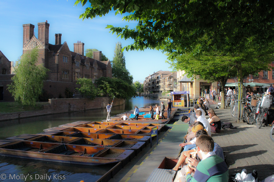 Punting on the river at Cambridge