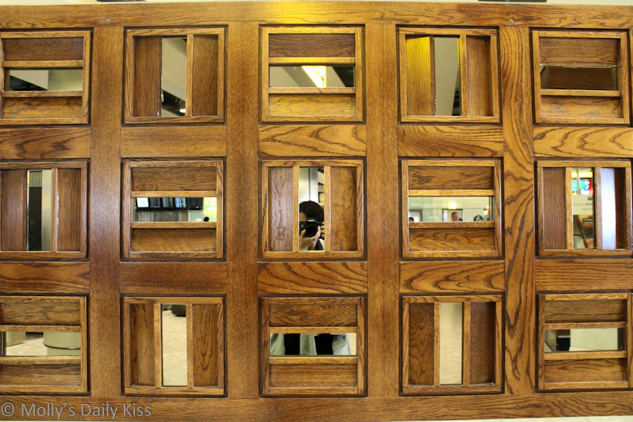 Self portrait in a bank of mirrors