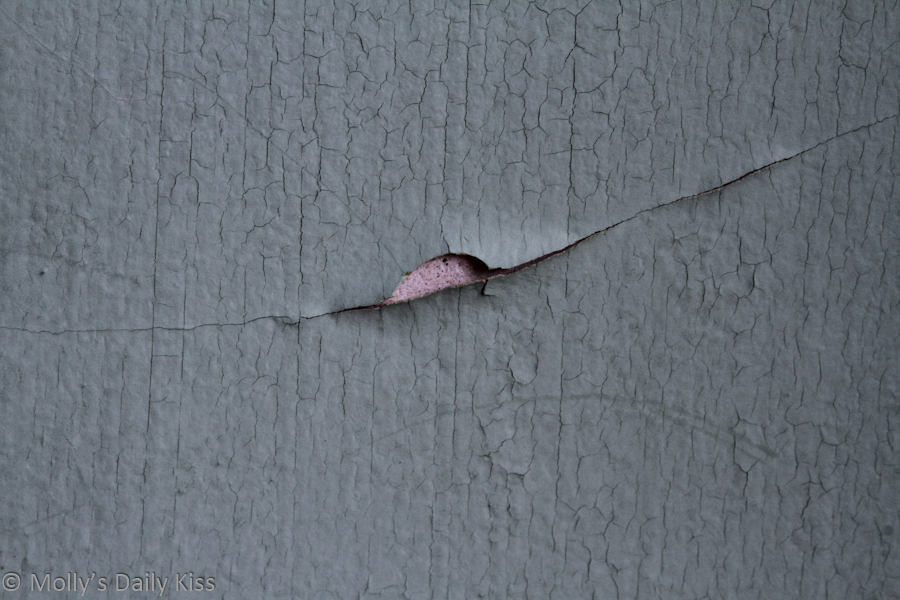 Cracked and peeling paint
