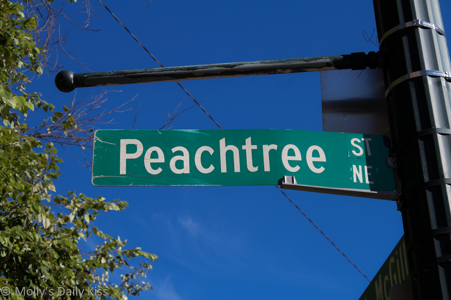 Peaachtree St sign in Atlanta