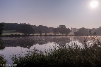 Early mornng mist over Stanborough Lake