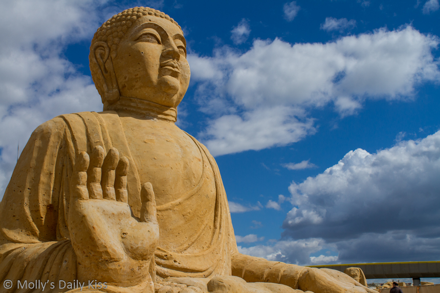 Budhha made out of sand