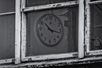 Clock in the Shedded Wheat factory Welwyn garden city