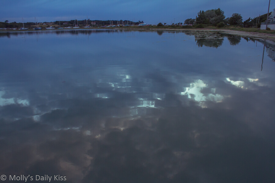 Sky reflected in the River Yar, Yarmouth
