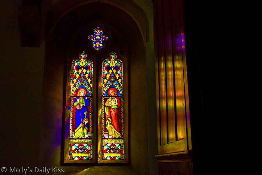 Light through stained glass