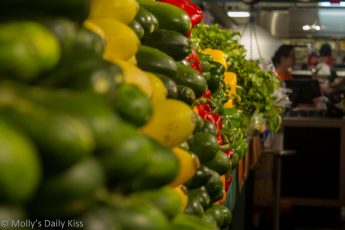 Row of vegetables in Reaing Terminal Market