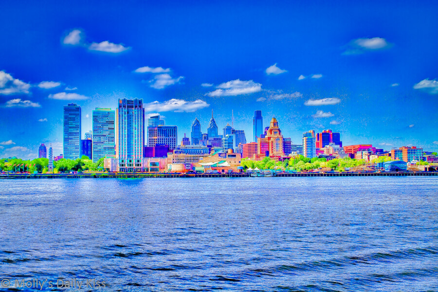 Philadelphia and the Deleware in HDR