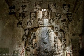 Photographs of victims in Eastern State Penitentiary