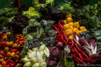 All the vegetables in Borough Market