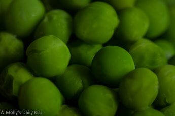 macro shot of green pea-green peas