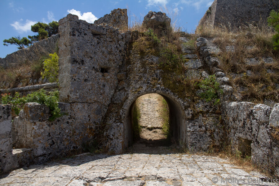 archway of St Georges Castle Kefalonia