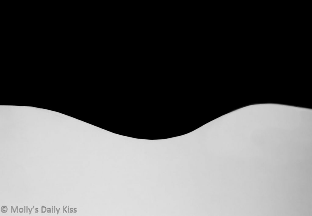Black and white curves contrast