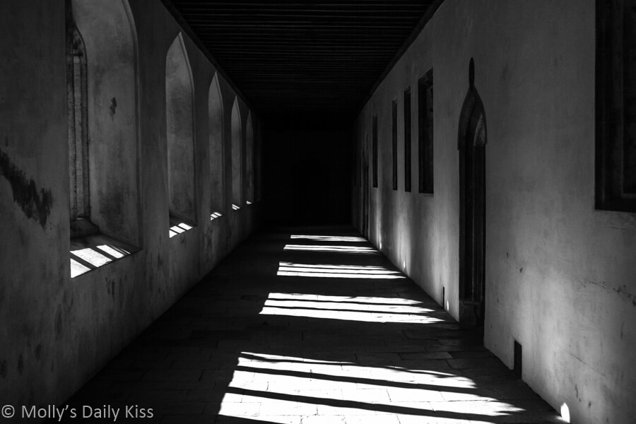 Black and White of cloisters in Oxford