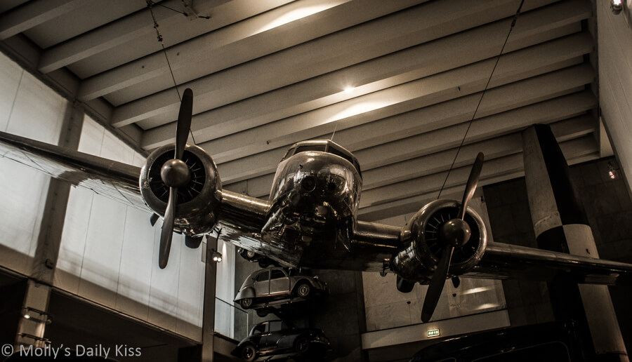 plane on display in Sciene museum london