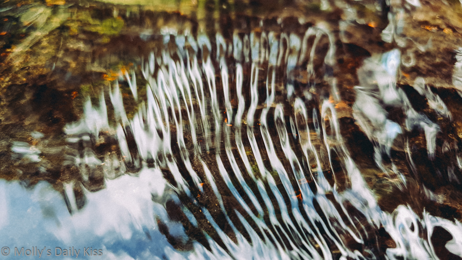 water ripples in stream are wisdom of nature