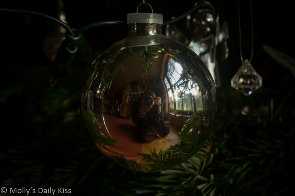 Self potrait relfection in Christmas bauble