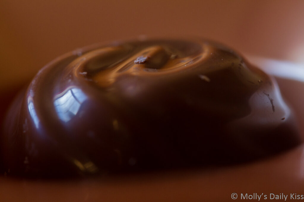 Reflection in chocolate is a mood