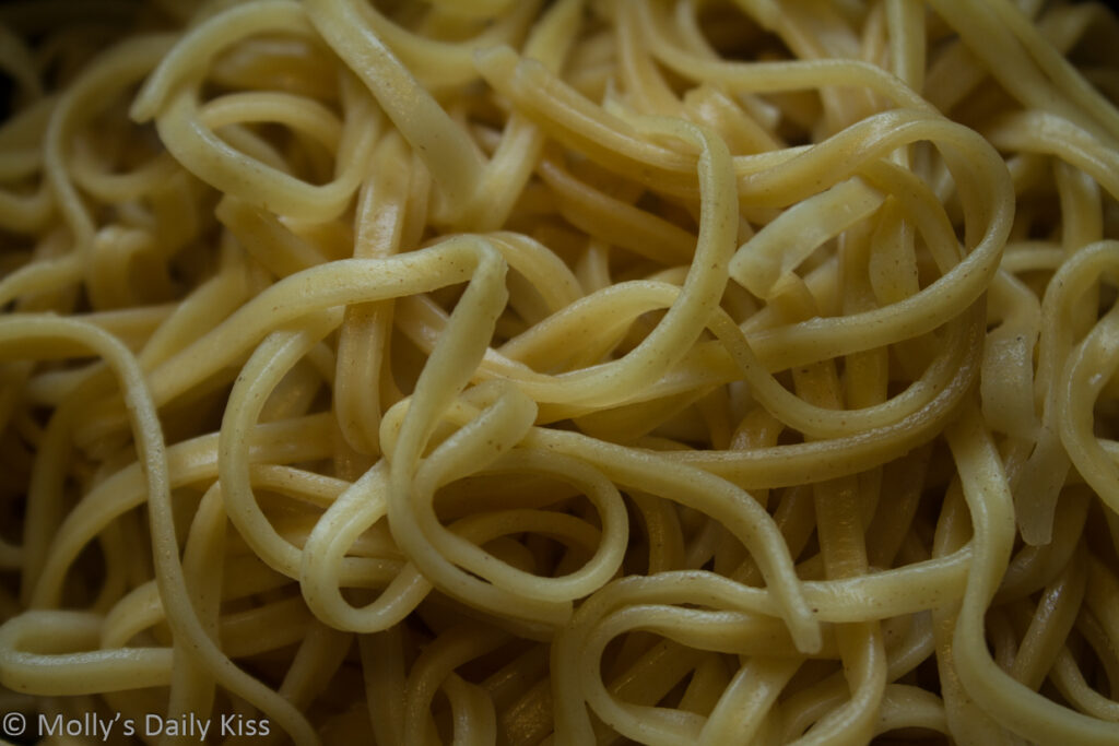 noodles in a bowl